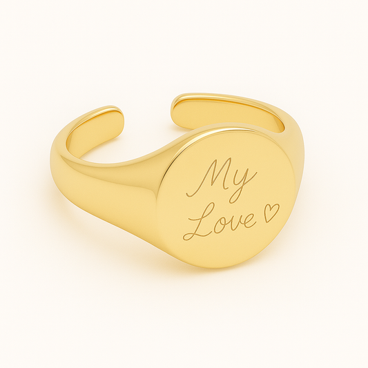 His Inscription Circle Ring